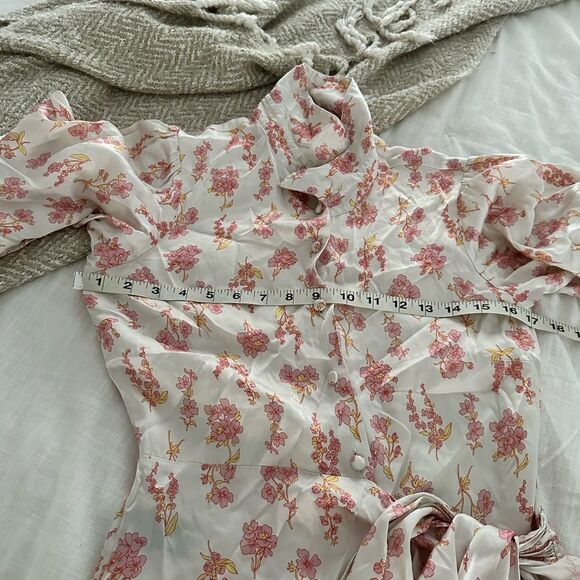 Les Reveries Women’s 4 Twist Front Drape Dress Flawed - Picture 5 of 9